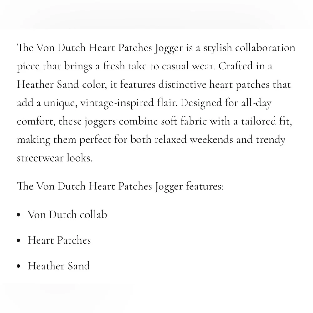 Von DutchXVintage Havana Collab Heart Joggers. - Picture 5 of 10